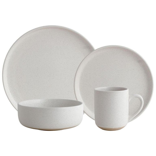 Juego Loza 16 Piezas Cerámica Polonia Blanco Mesa