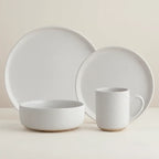 Juego Loza 16 Piezas Cerámica Polonia Blanco Mesa