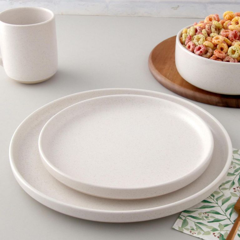 Juego Loza 16 Piezas Cerámica Polonia Blanco Mesa